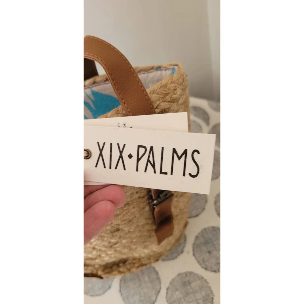 XIX Palms Straw Mini Backpack Handmade One of a Kind